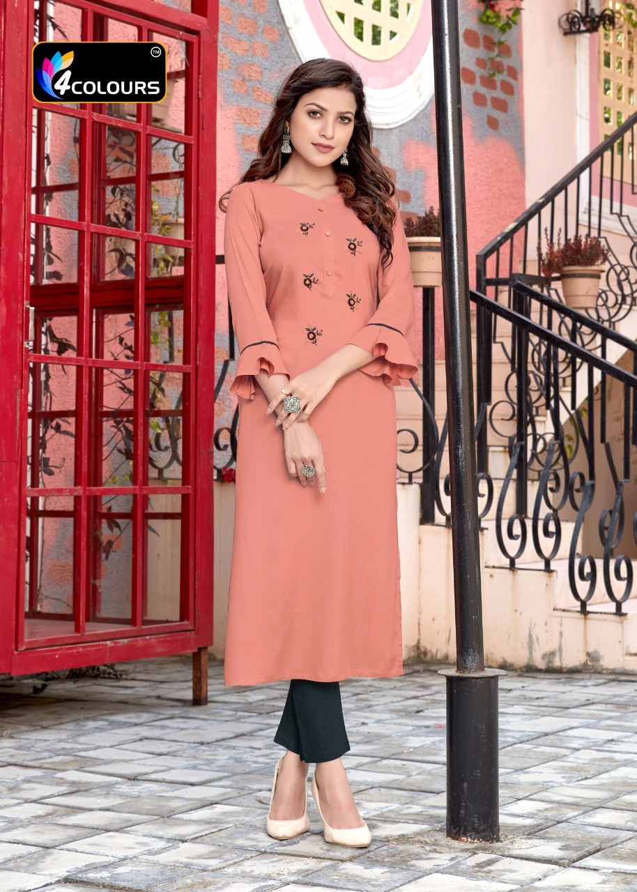 Dry Cleaning Womaniya Heavy Handwork On 100% 14- Kg Rayon Kurtis