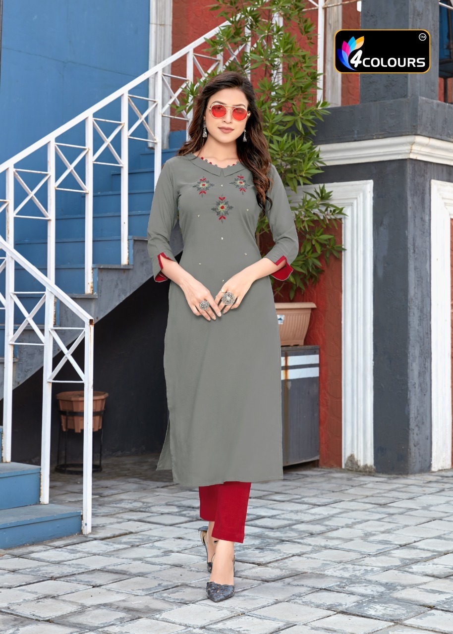 Dry Cleaning Womaniya Heavy Handwork On 100% 14- Kg Rayon Kurtis