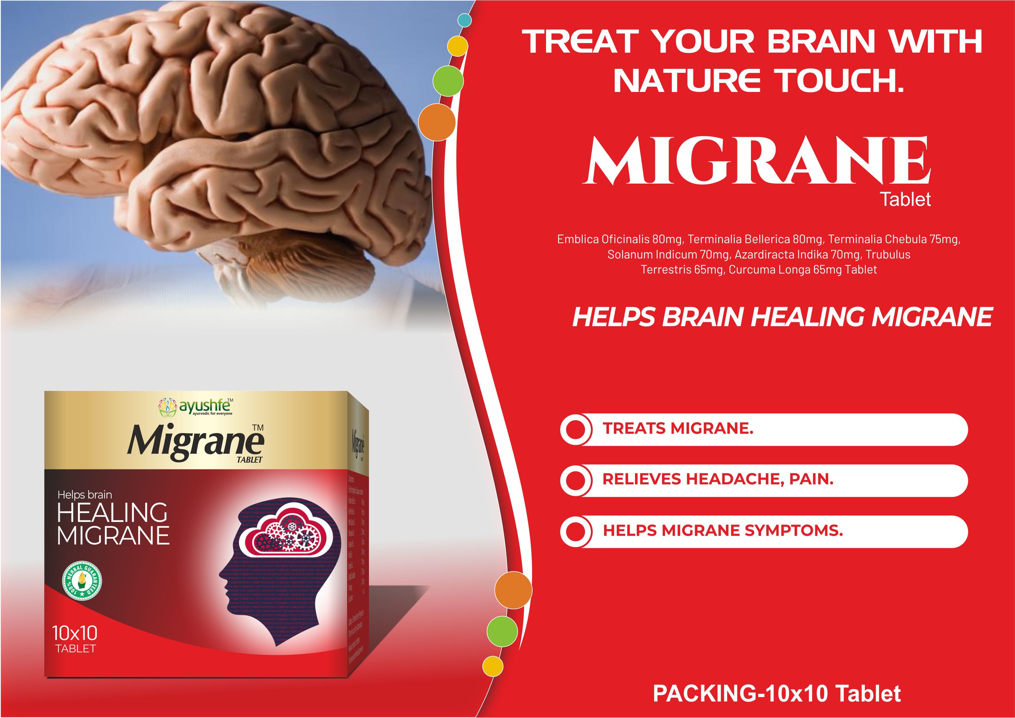 Ayushfe Migrane Tablet - Age Group: For Adults