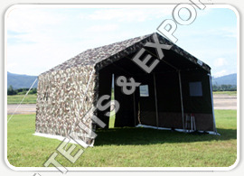 Camouflaged Army Tent