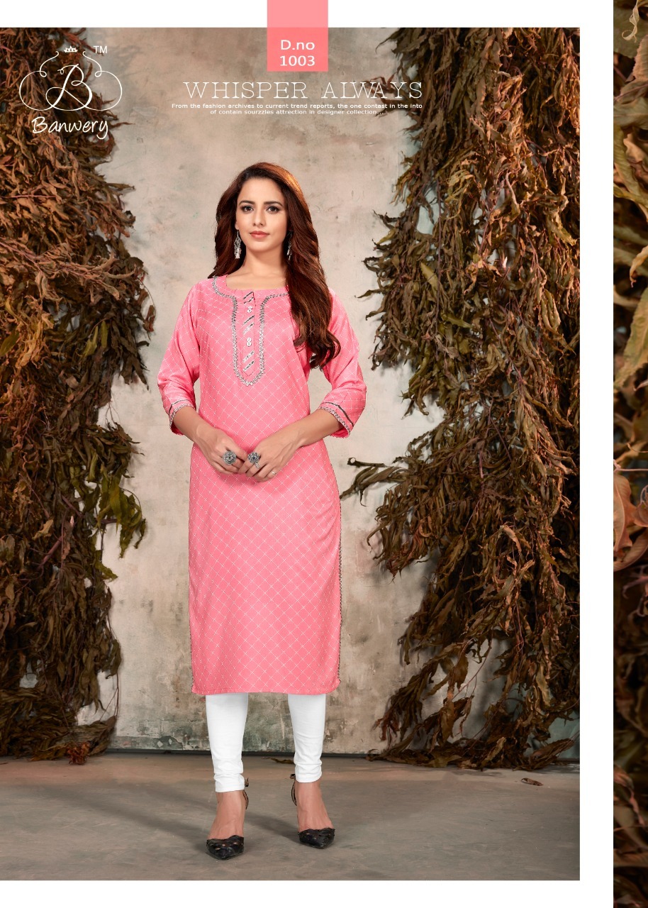 Sophie Heavy Rayon 14kg Print With Gota Patti Work Kurtis - Heavy Rayon Material, Size M(38)-xxl(44), 10 Vibrant Colors, 46" Length | Stylish 3-4th Sleeve, Washable, Quick Dry, Casual To Formal Wear