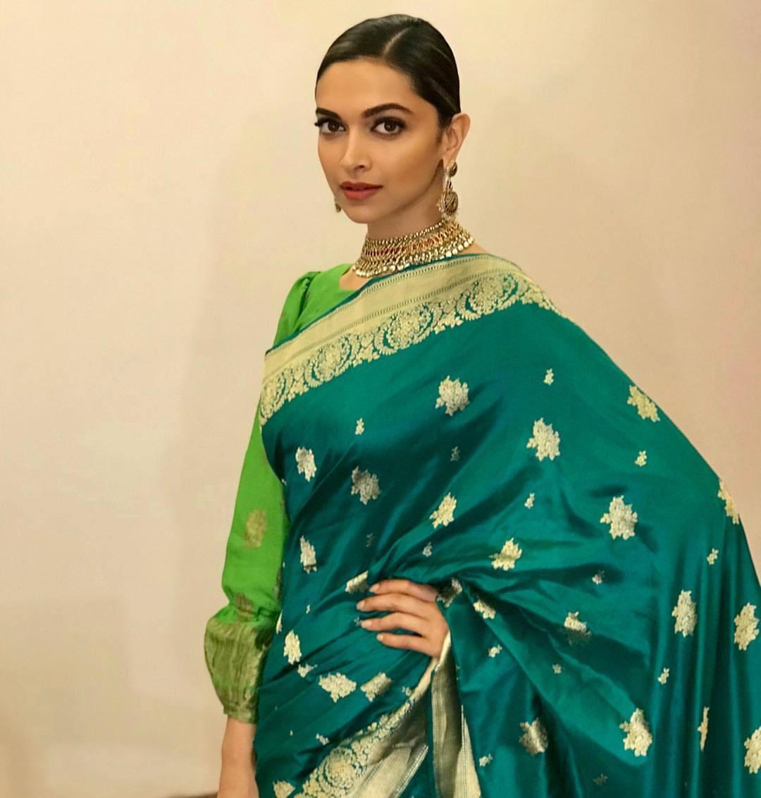 Traditional Bollywood Banarasi Zari Silk Saree - Intricate Multi-color Floral Design, Heavy Jacquard Weaving, Attractive Rich Pallu & Blouse Elegant Combination