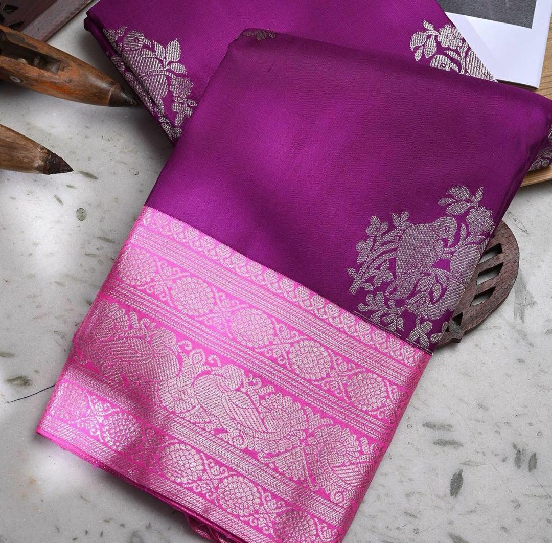 Multi Colour Ladies Kanchipuram Silks Saree