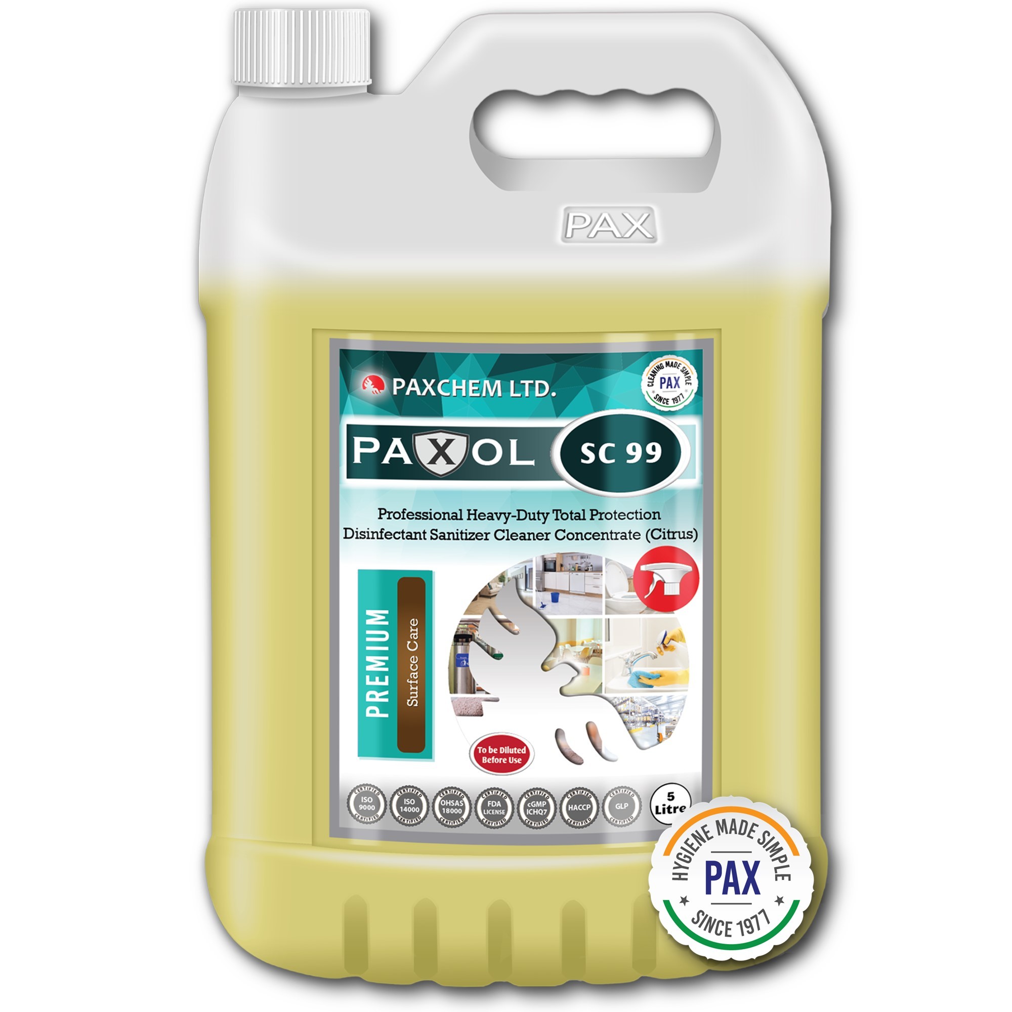 Heavy-duty Multi-surface Paxol Sc 99 - Professional Heavy Duty Total Protection Disinfectant Sanitizer Cleaner Concentrate