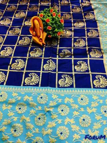 मल्टी कलर फैंसी कांचीपुरम सिल्क साड़ी