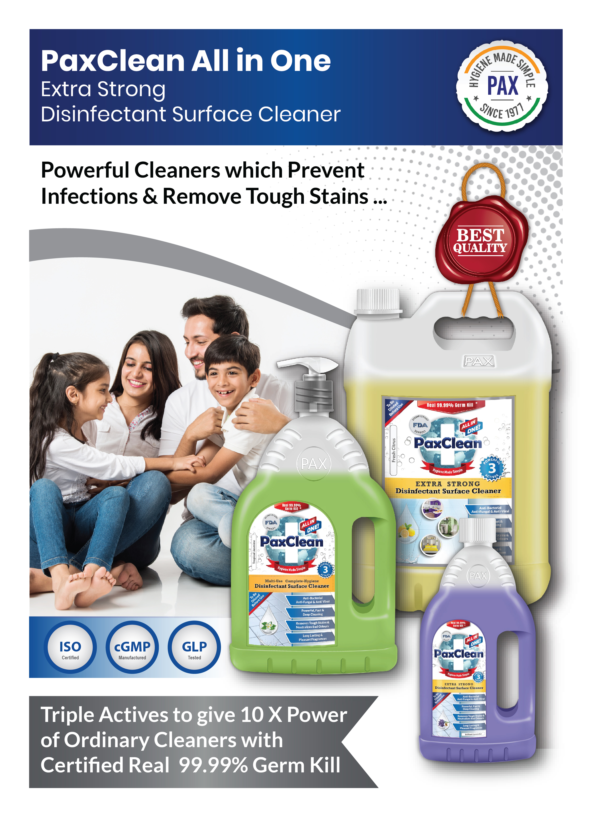 Most Reliable Paxclean All In One Extra Strong Disinfectant Surface Cleaner