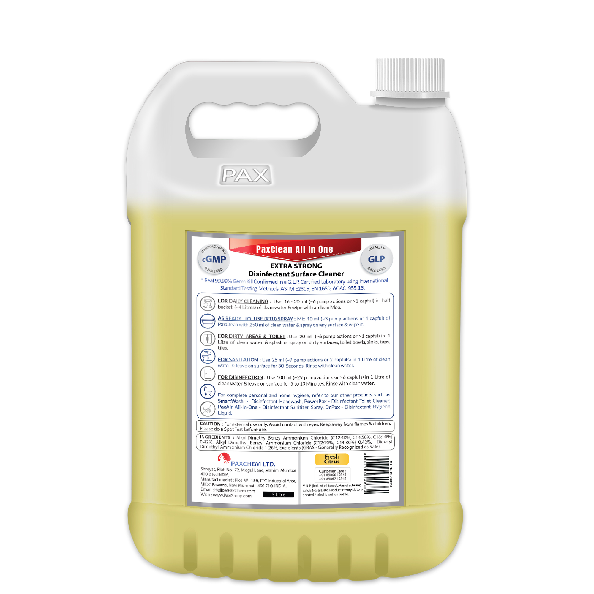 Most Reliable Paxclean All In One Extra Strong Disinfectant Surface Cleaner