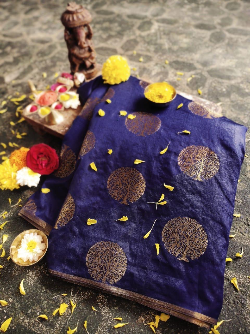 Ladies Designer Silk Saree - Row Silk Material, Rich Pallu, Multi Colour Combinations | Bollywood Style For All Seasons