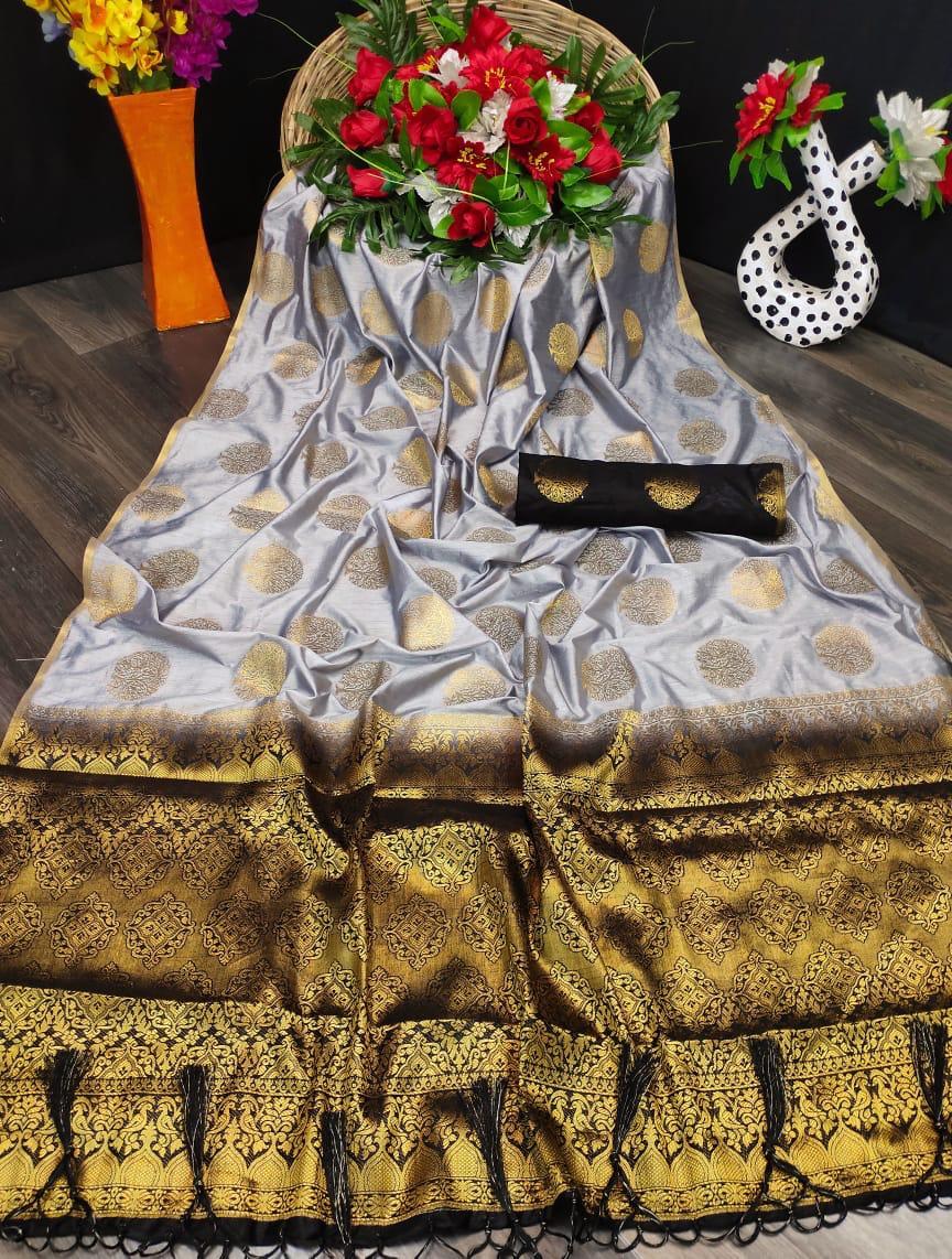 Ladies Designer Silk Saree - Row Silk Material, Rich Pallu, Multi Colour Combinations | Bollywood Style For All Seasons