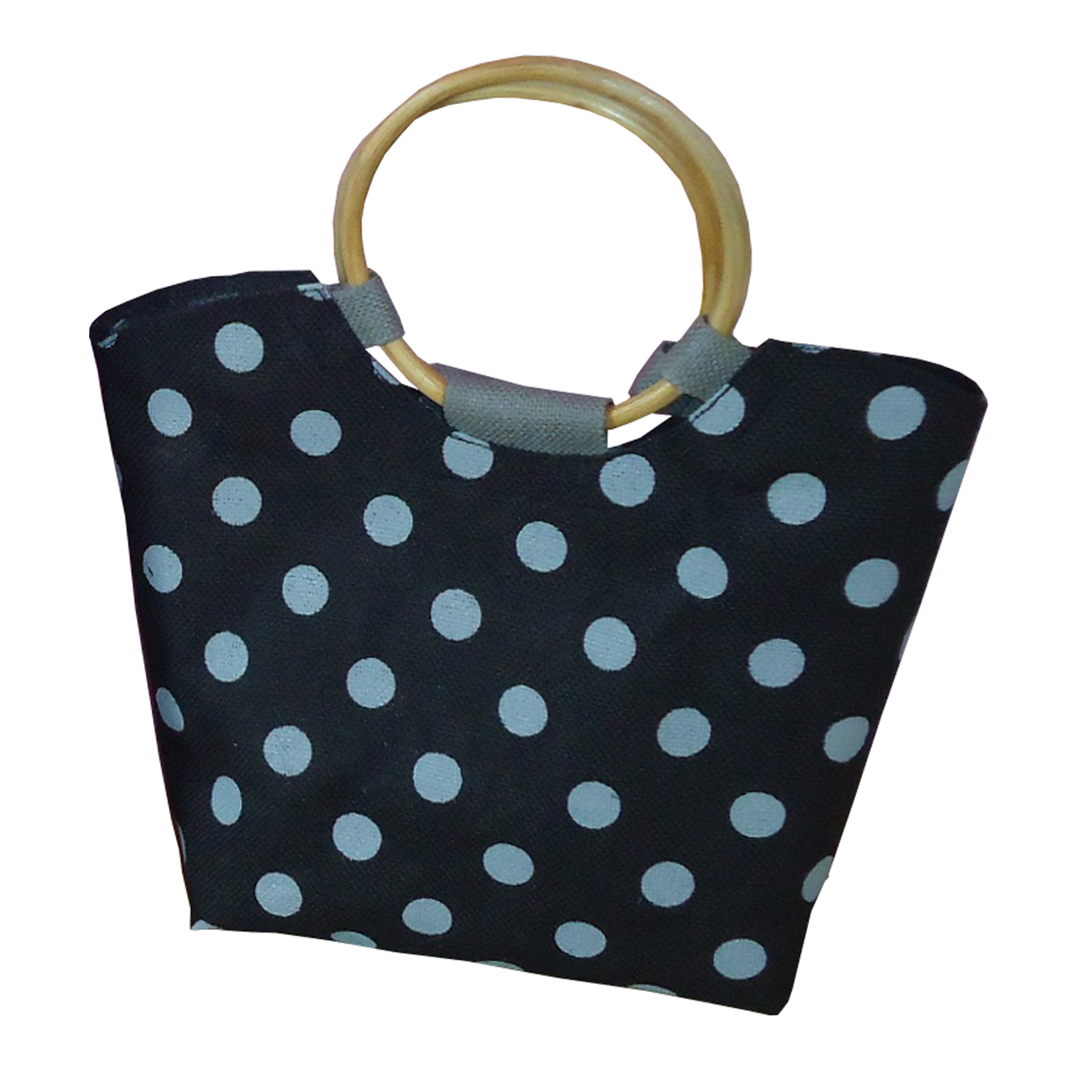 Customized Pp Laminated Jute Bag With Dot Print