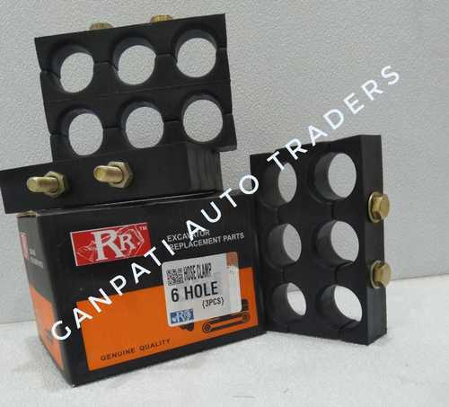 Black Jcb Hose Clamp 6 Hole