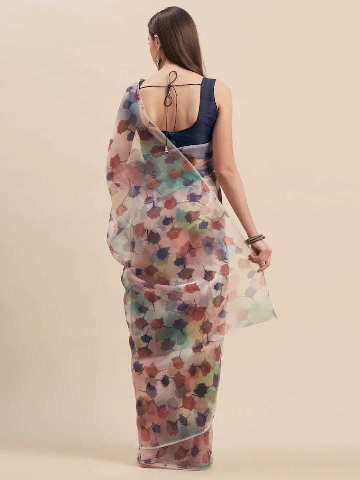 Multi Colour Ladies Organza Saree