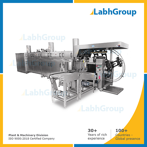 Waffle Cone Making Machine - Stainless Steel, Up to 15000 Cones/Hour, 68mm Cone Size, PLC Control, Operator Friendly, Low Maintenance