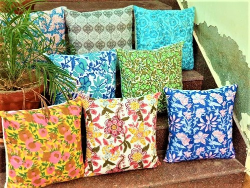 Hand Block Print Cushion Cover Dimensions: 16*16 Millimeter (Mm)
