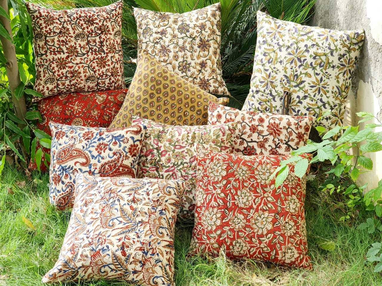 Hand Block Print Cushion Cover Dimensions: 16*16 Millimeter (Mm)