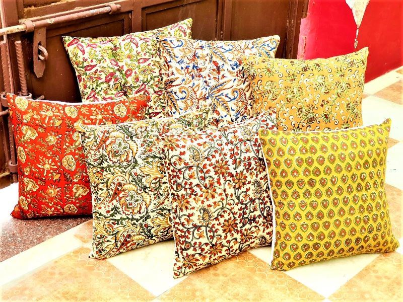 Hand Block Print Cushion Cover Dimensions: 16*16 Millimeter (Mm)