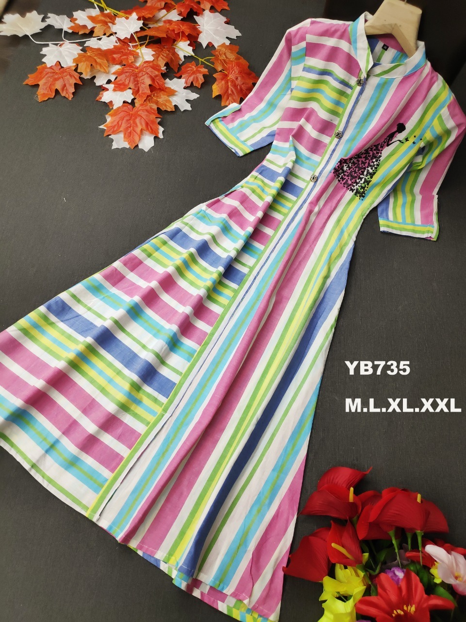 Multi Ladies A-line Kurti