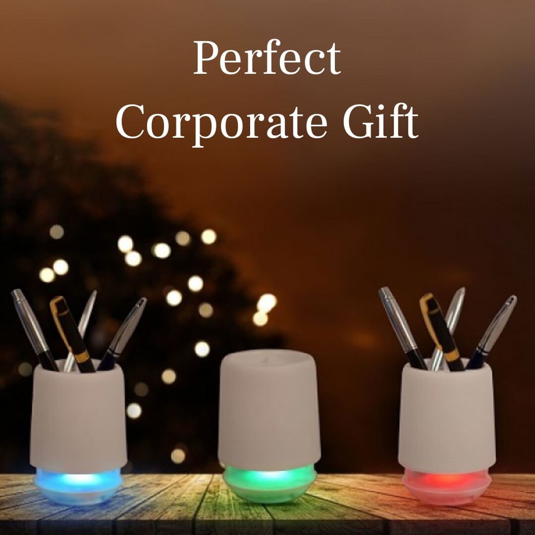Pen Stand Bluetooth Portable Speaker - White, Supports Aux-in, Bluetooth, Fm Radio, Sd Card, Usb | Features Hands-free Calls, Energy-saving Led Light, Long Battery Life