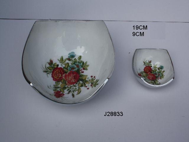 Metal Bowl - 32 Cm Diameter, Food Safe Enamel Finish | Aluminum With Floral Pattern, Ideal For Home And Wedding Decoration