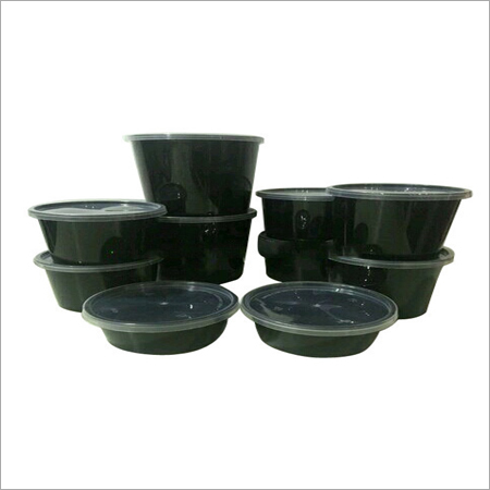 Black Food Grade Packaging Round Food Container