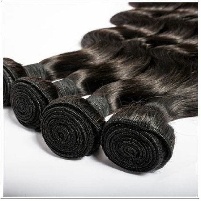 Black Bulk Wavy Indian Virgin Human Hair Extensions