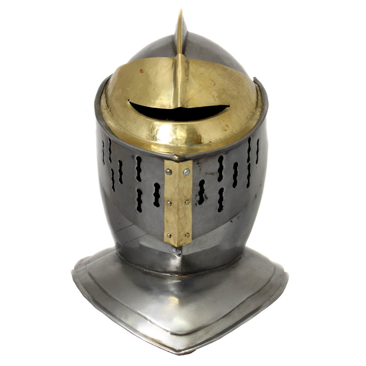 Medieval Early Renaissance Armor Knight Closed Helmet Length: 14 Inch (In)