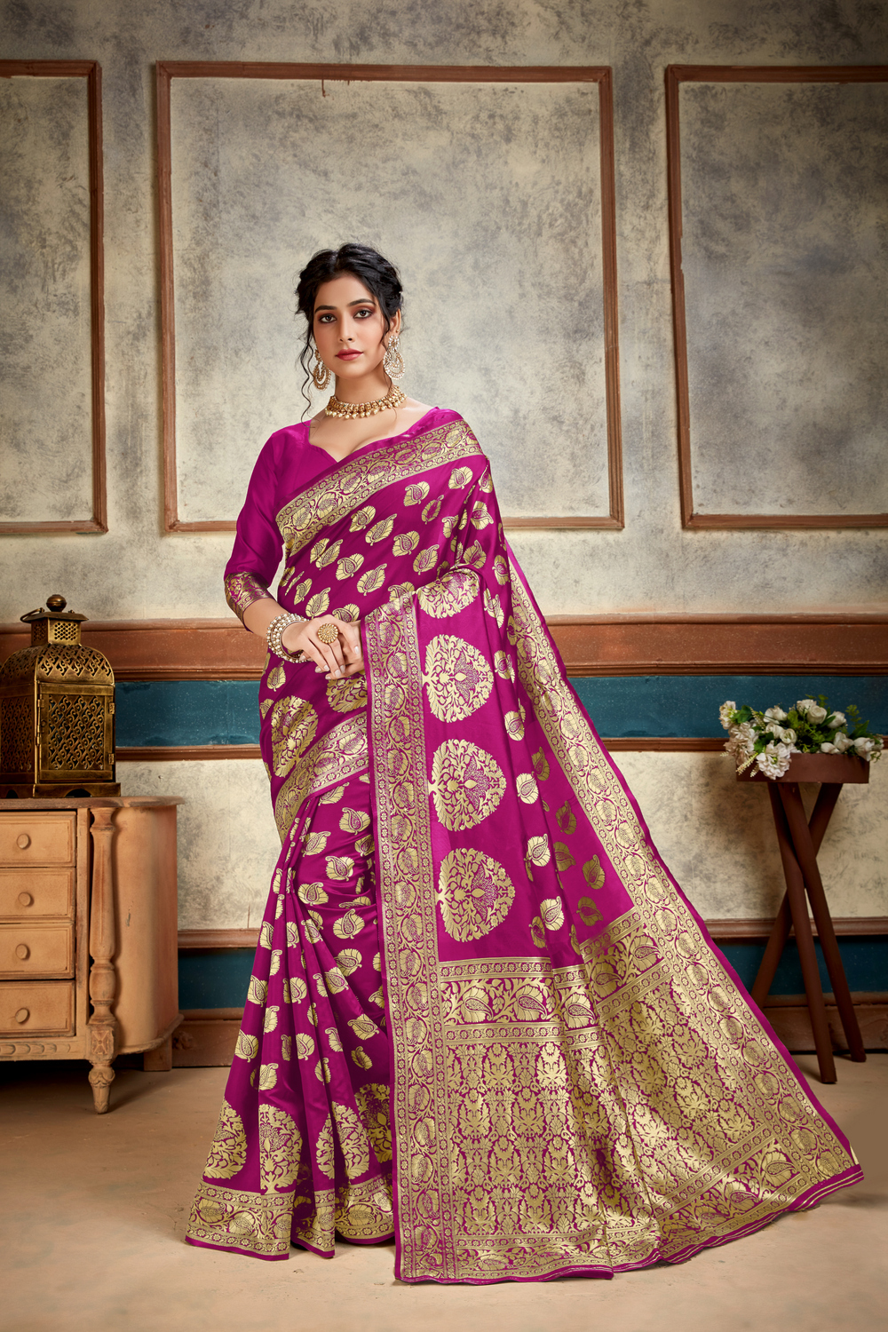 Lichi Cotton Saree - 5.40 Meter Length, Multicolor Printed Design | Cotton Silk Fabric, Sequin Work, Party Wear, All-season Use