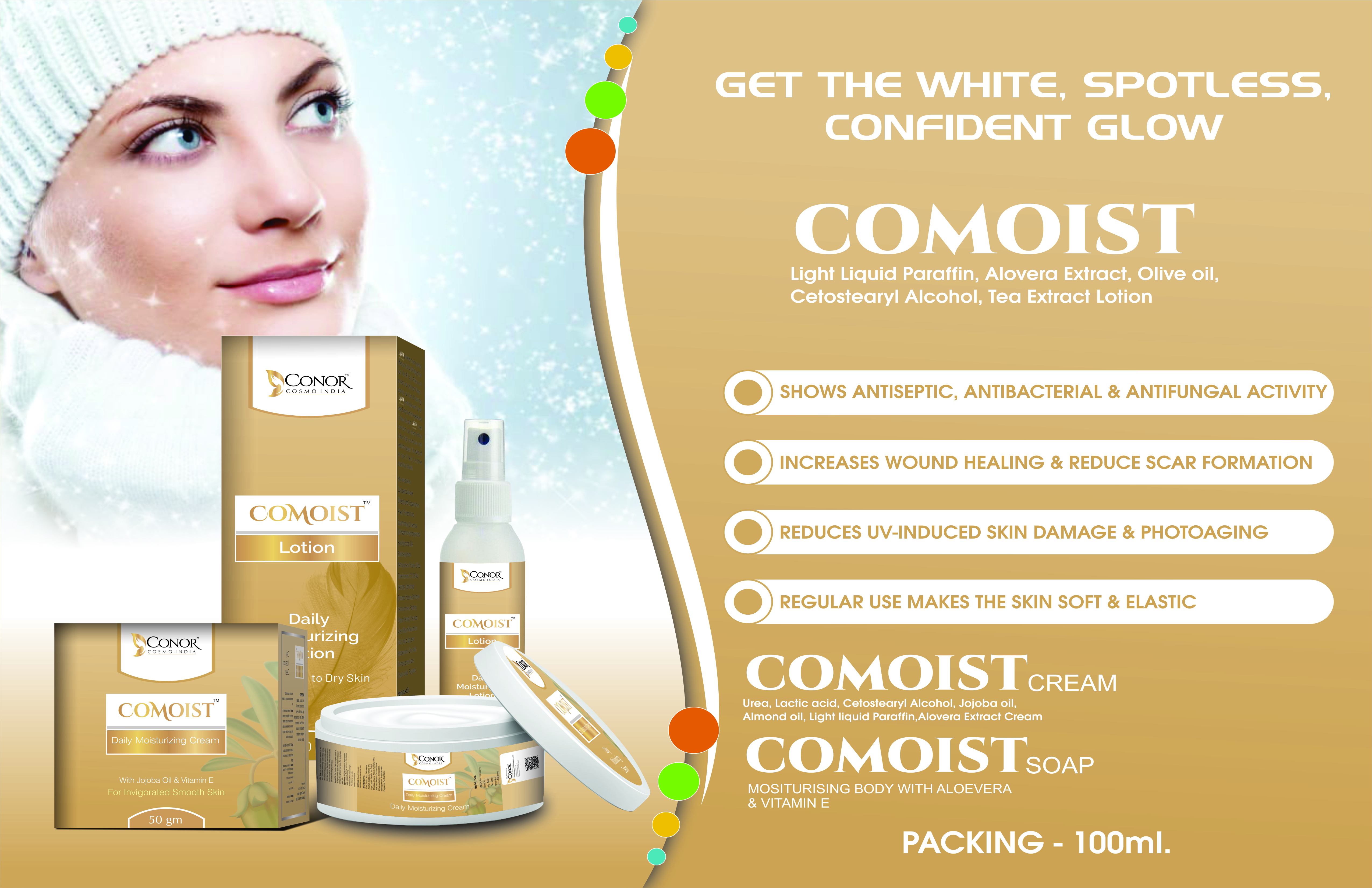 Truworth Comoist Cream & Comoist Lotion - Attributes: Glitter Effect