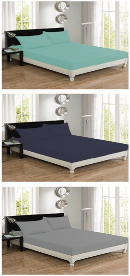 Jersey Cotton Fitted Mattress Bedsheets - Luxurious Softness Breathable Comfort | Ideal For Queen Size Mattresses