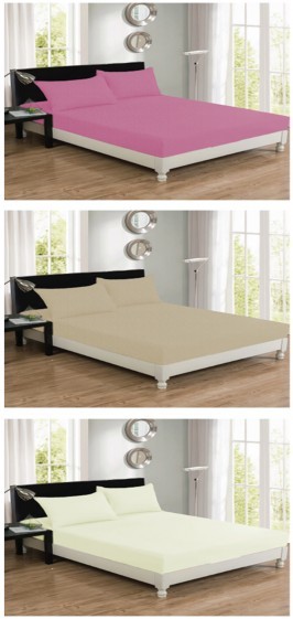 Jersey Cotton Fitted Mattress Bedsheets - Luxurious Softness Breathable Comfort | Ideal For Queen Size Mattresses