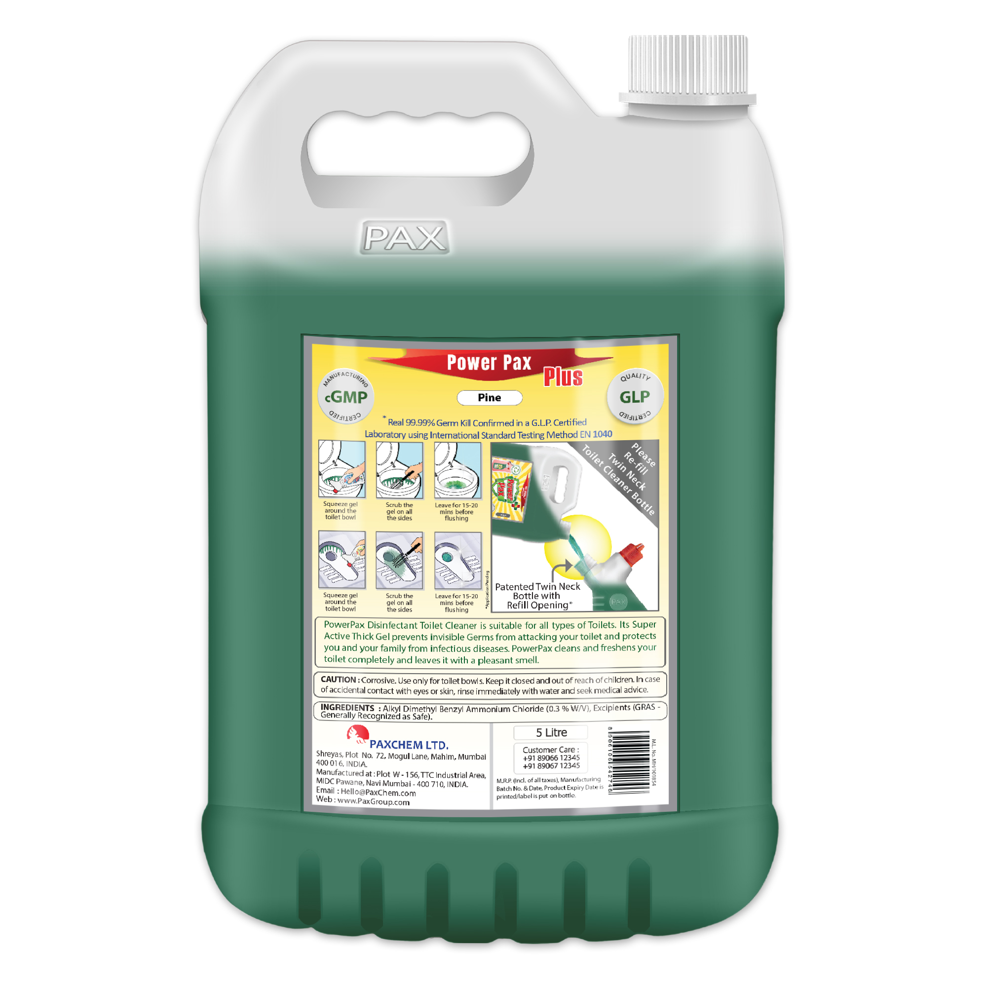 10x Powerful Advanced Thick Clinging Gel With Fast Acting Powerpax Plus Disinfectant Toilet Cleaner