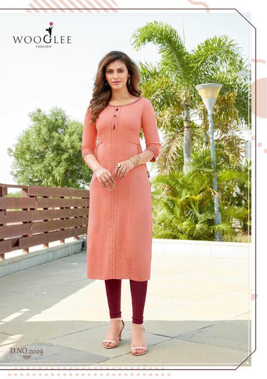 Barbella Vol 4 Heavy Rayon Embroidery & Handwork Kurtis - Heavy Rayon, Sizes M(38)-xxxl(46), 3/4 Sleeve, Embroidered Pattern, Quick Dry, Suitable For All Seasons, Casual & Formal Wear