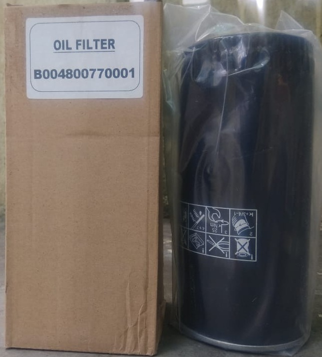 Lubricated Elgi Compressor Oil Filter - Part No. B004800770001