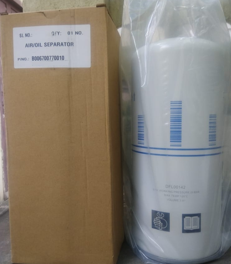 Lubricated Elgi Compressor Oil Separator - Part No. B006700770010
