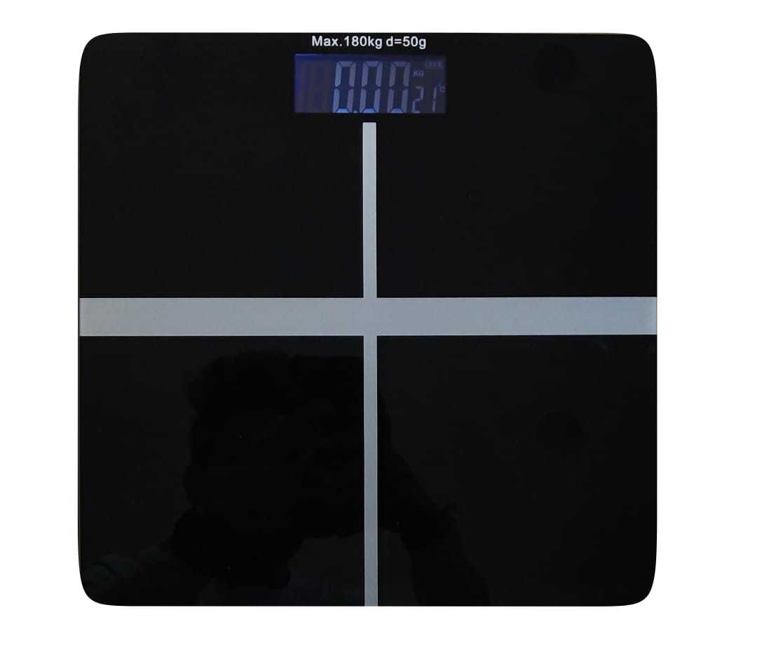 Personal Weighing Scale - Metal & Glass, 180kg Capacity | Accurate To 100g, Multicolour Design, No Warranty