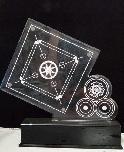 Crystal Sports Trophy - Crystal Material, Transparent Color, Glossy Finishing | Customized Logo, Box Packaging, Sport Trophy Award Theme