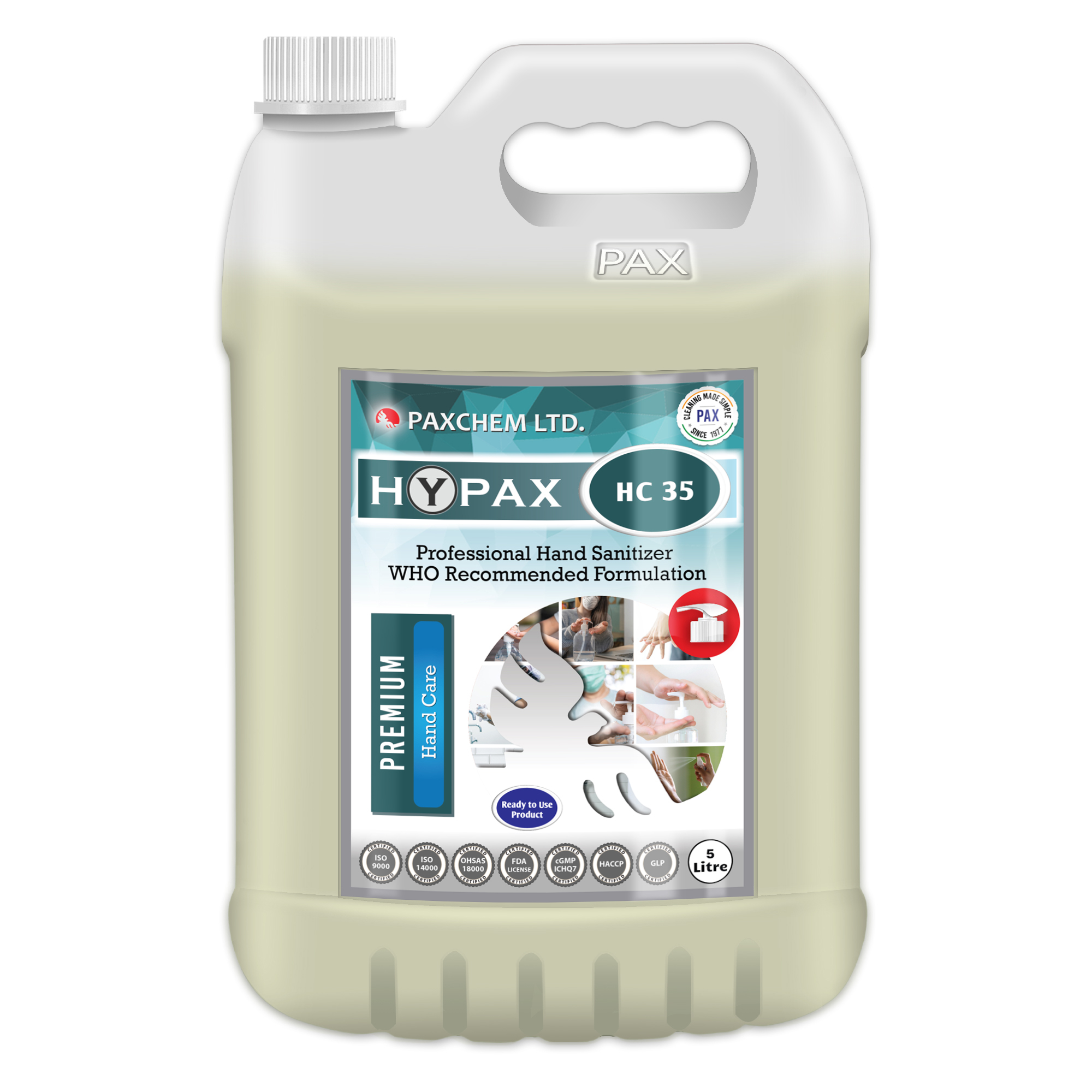 Hypax Hc 35 - Professional Hand Sanitizer Who Recommended Formulation Age Group: Suitable For All Ages
