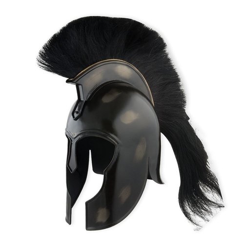 New Design Black Troy Helmet Movie Troy Armor Helmet Collectible Movie Replica Length: 14 Inch (In)