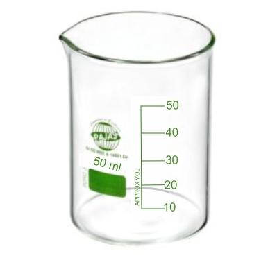 Beaker Low Form 50 Ml With Spout Equipment Materials: Borosilicate 3.3