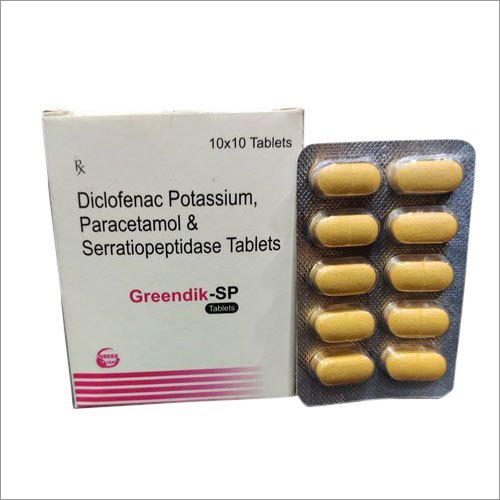 Diclofenac Potassium Paracetamol And Serrationpeptidase Tablets General Medicines