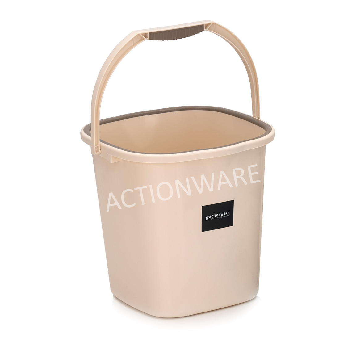 Nova Square Bucket 25l - Polypropylene, Single Cavity, Pale Pink, Aero Blue, Gray, Ivory | Unbreakable, Unique Square Shape, Special Grip Handle