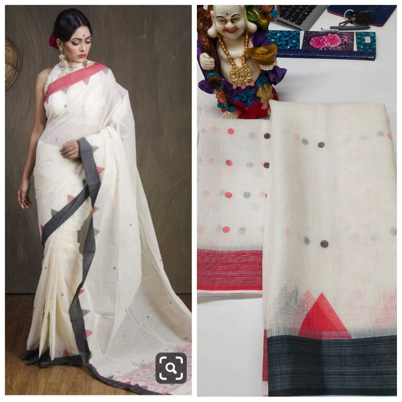 Ladies Fancy Saree - Linen Fabric With Gorgeous Print & Matching Blouse | Multi-color, Suitable For Formal Occasions Throughout All Seasons, Bollywood Style