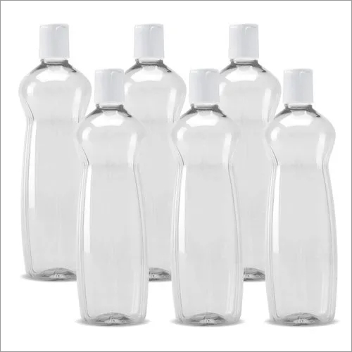 1000 ml PET Bottles - Transparent, Round Shape, Screw Cap | Crack Resistant, Leak Proof, Suitable for Beverage & Pharmaceutical Use