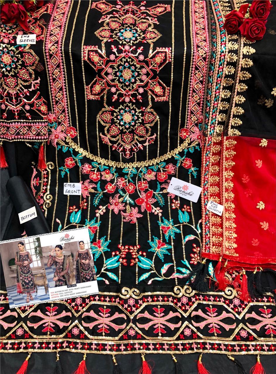 Dry Cleaning Preferable Net Multi Colour Pakistani Designer Salwar Kameez