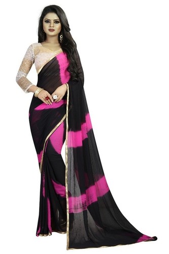 Ladies Party Wear Saree - Shiffon Fabric, 6.3 Mtr Length with Blouse Piece | Multy Printed Design for Daily Wear, Suitable for All Seasons