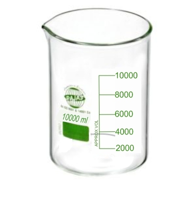 Beaker Low Form 10000 Ml With Spout Equipment Materials: Borosilicate 3.3