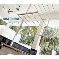 Ceiling Mounting Roof Hangers - Stainless Steel, 6 Feet Height | Adjustable, Silver, Supports Upto 30 Kg, Ideal For Closet Dresses