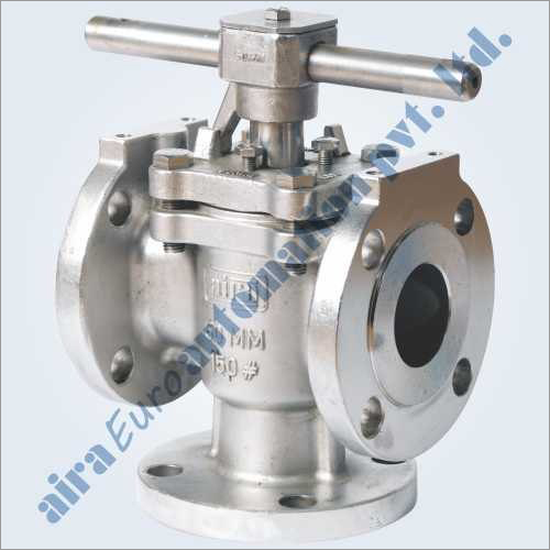 3 Way Plug Valve Flanged Application: Air / Water / Oil / Gas & Chemical