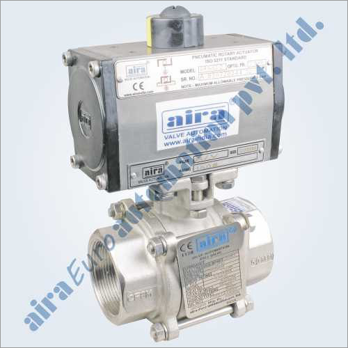 Casting Pneumatic 3 Pc Design Floating Ball Valve