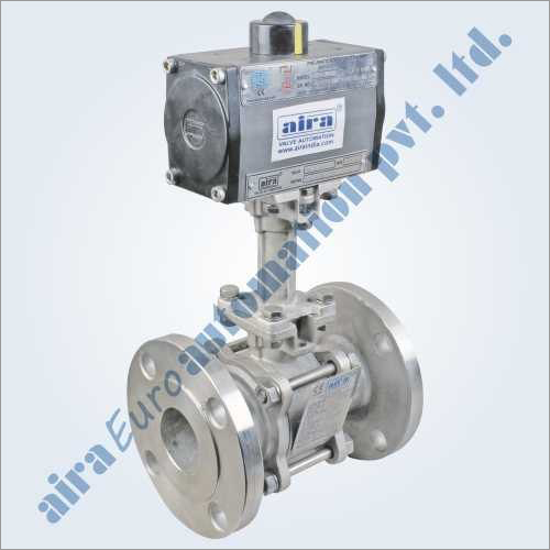 Casting Pneumatic 3 Pc Design Extended Shaft Floating Ball Valve